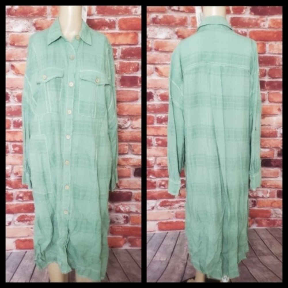 Free People Sahara Sounds Shirt Dress Small NWT - Picture 8 of 9